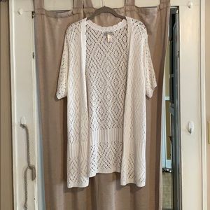 NWOT white cardigan sweater
